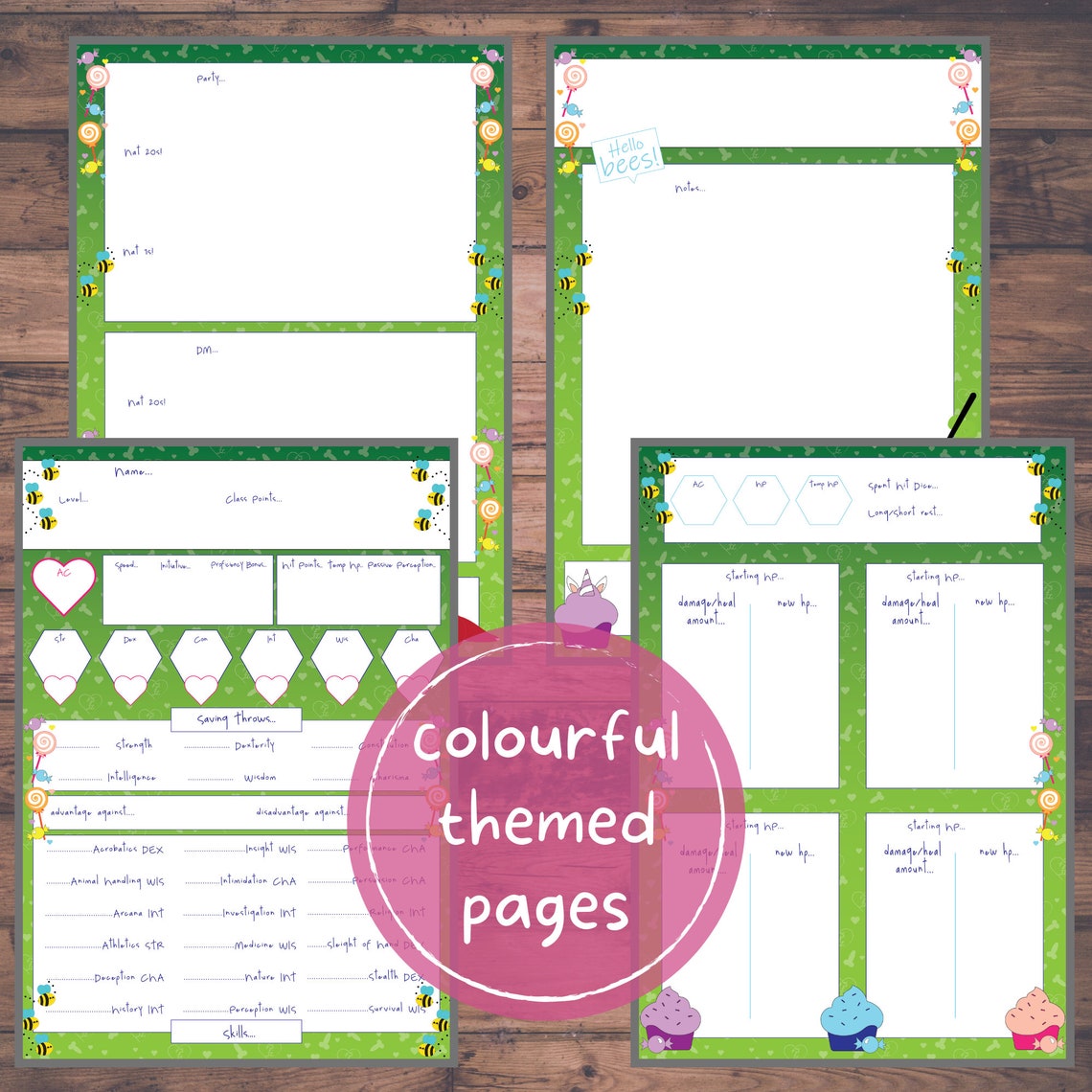 Critical Role DND Character Sheet Jester Inspired Dungeons - Etsy