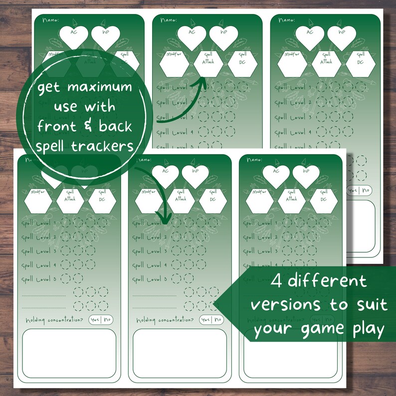 Spell Modifier For Rangers DND Ranger Spell Tracker Bookmarks: Dungeons and Dragons 5e (printable ...