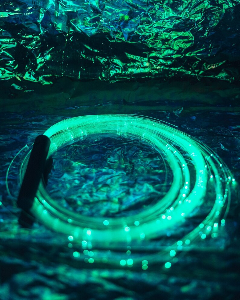 Space Fiber Optic Whip 360 Swivel Light up Rave Gift Toy Etsy