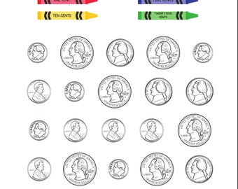 coins worksheets etsy