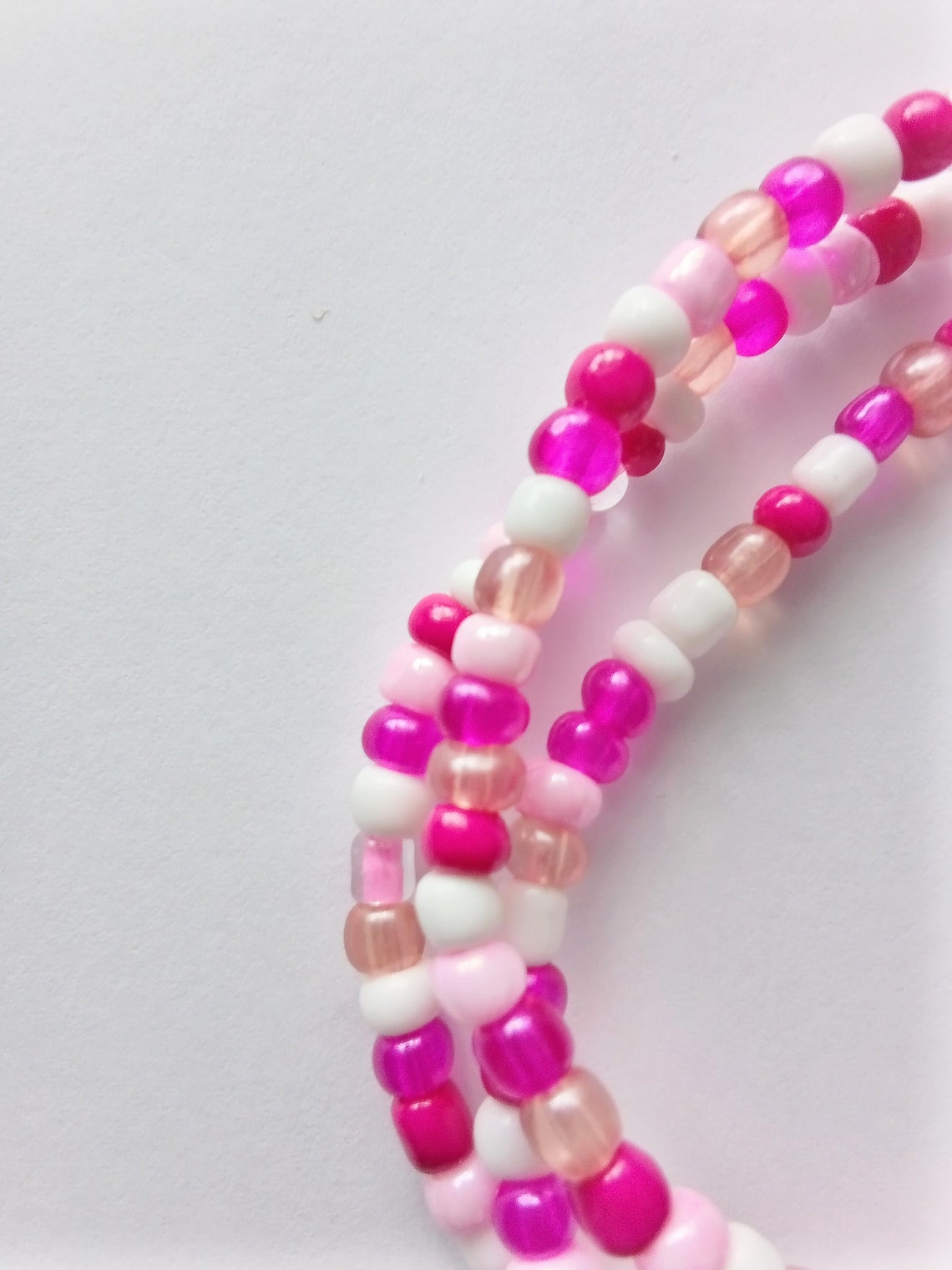 Seed Bead Bracelets Set of 3 Pink Seed Bead Bracelet Etsy