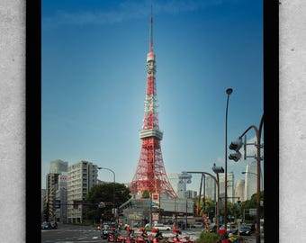 Tokyo Tower Photo Print | Playful Japan Wall Art | Tokyo Night Photography | Colorful Cityscape Decor | Japan Travel Print
