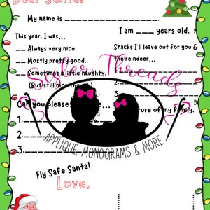 Plantilla de carta de Papá Noel 2022