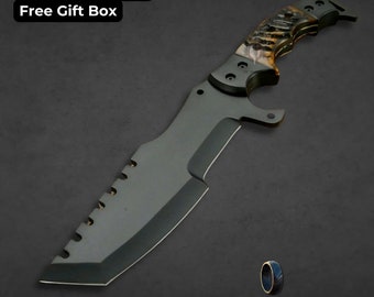 Handmade  Carbon  steel Tracker Knife with Beautiful  handle | Gift For Him  |Mothers Day Gift, Outdoor Gift, Fathers day gift