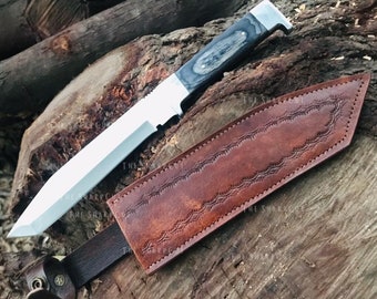 D2 steel Tanto Knife with Beautiful Bone handle, Japanese Knife, Personalized Gift, Mothers Day,Father’s Day, Anniversary Gift