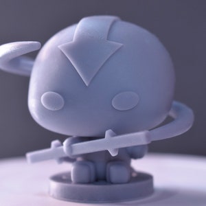Aang ATLA Chibi Fanart 3D Printed Resin Figure