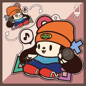 Parappa the Rapper Acrylic Charm Keychain Fan art