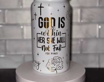 Christian Engrave Cup, Faith isolated cup. Hot and cold drinks tumbler, Gift for her.