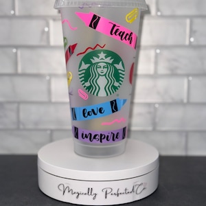 Personalisierte Lehrer Kalttasse: Teach Love Inspire, Studenten Geschenk