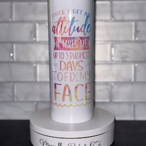 Funny Attitude Tumbler: Stainless Steel Work Travel Mug