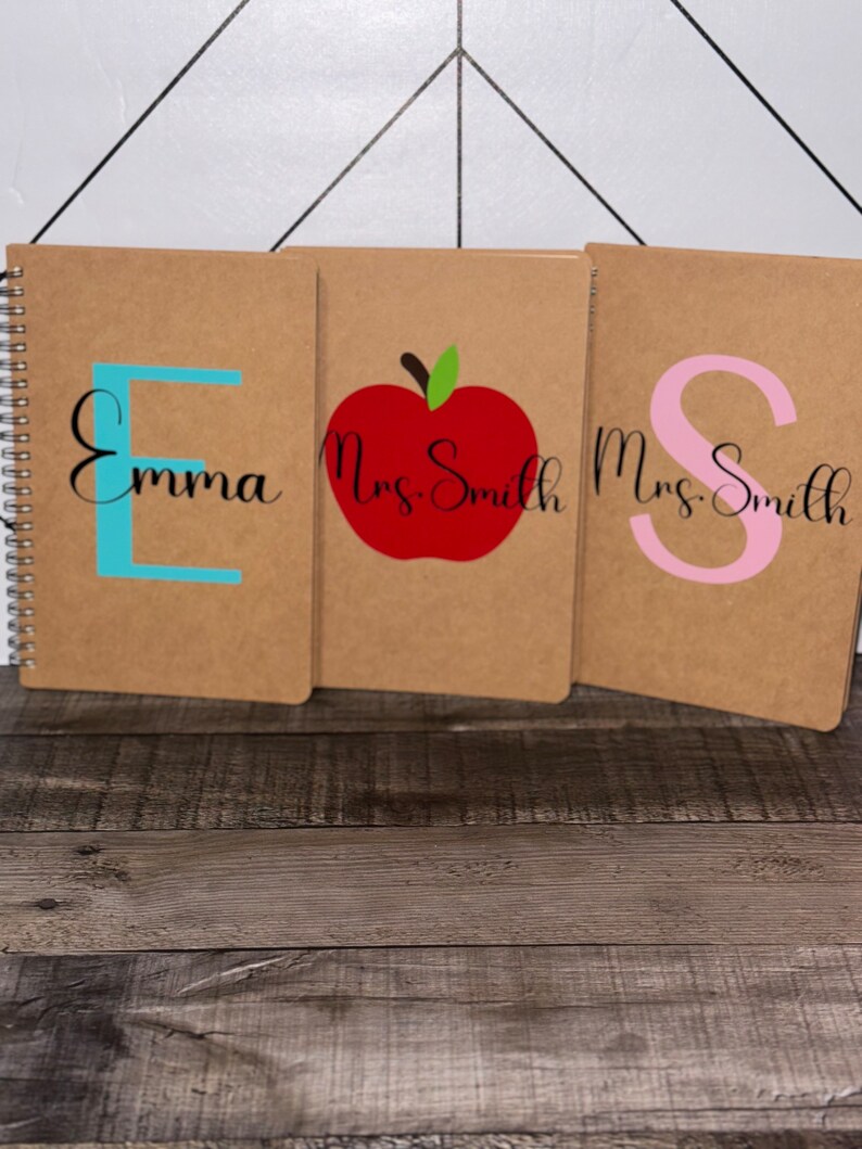 Personalized Teacher Notebook: Custom Initial, Valentine's Gift - Etsy