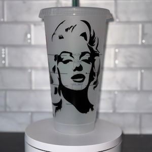 Marilyn Monroe |  Cold Cup | 24oz | Personalize | Customize | Reusable beverage tumbler | Gift | Birthday Gift | Anniversary Gift