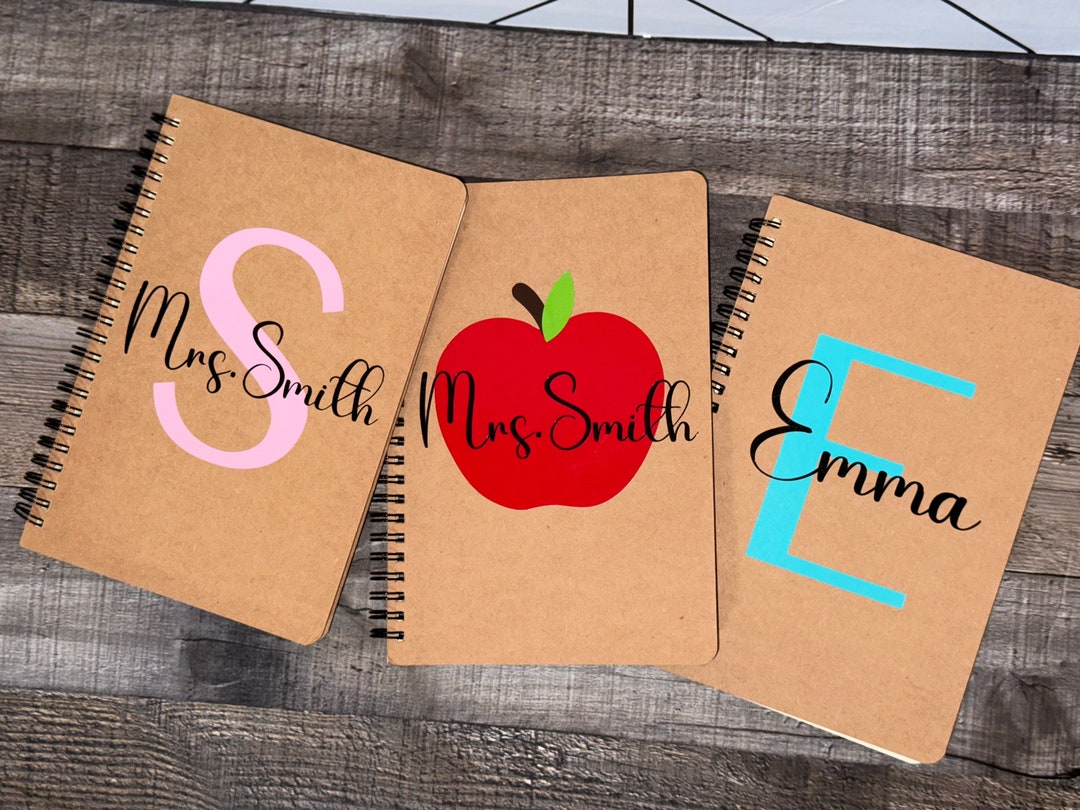 Personalized Teacher Notebook: Custom Initial, Valentine's Gift - Etsy
