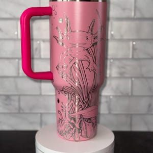 Axolotls  Tumbler, Fresh water animals, under water animal, Custom tumbler, tumbler with lid and straw, Vacation Mug, engrave tumbler