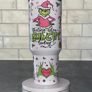 Kerstbeker van 40 oz | Cadeau-ideeën | Beker voor warme en koude dranken |