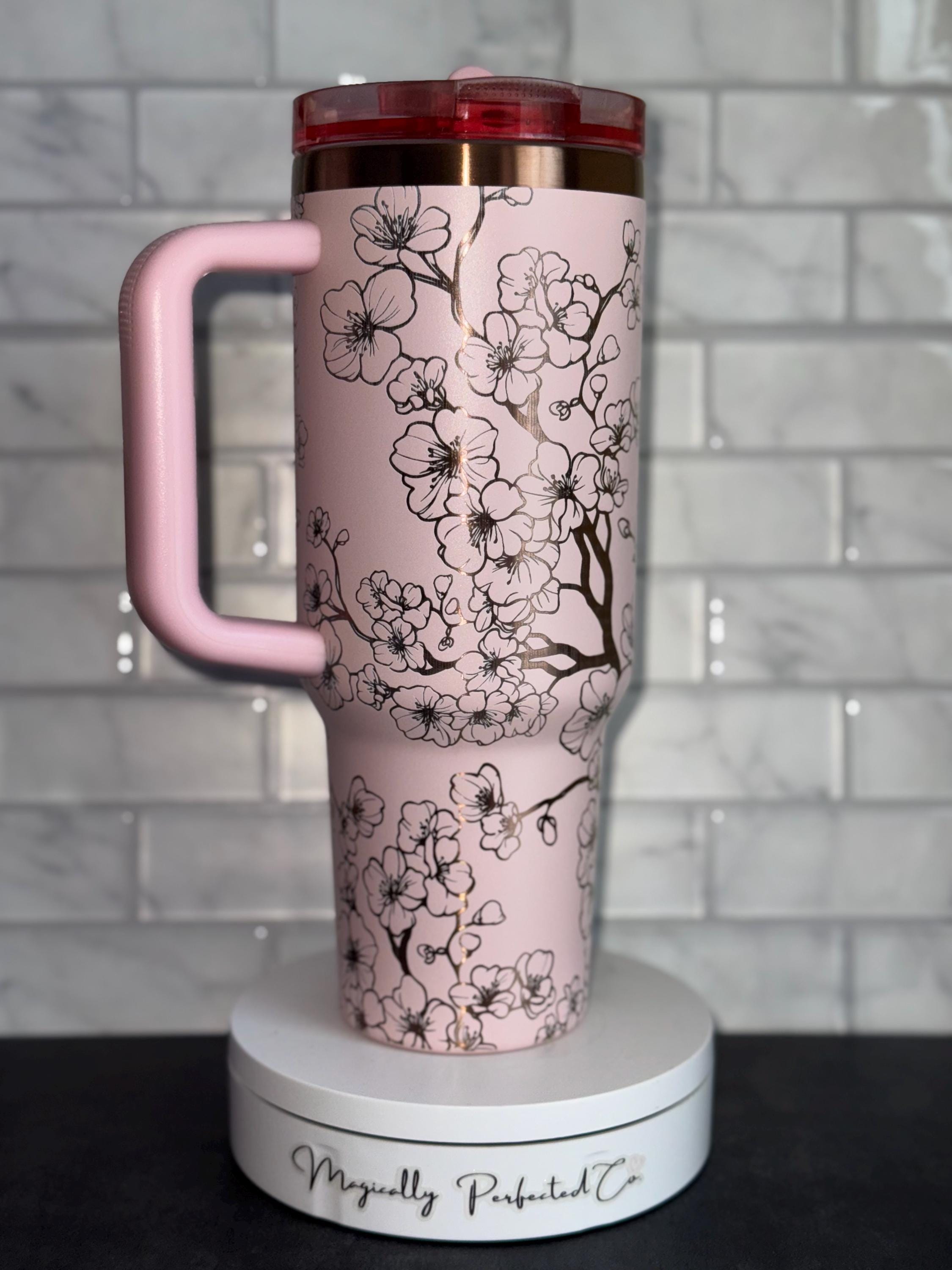 Pink stanley 40oz tumbler cherry blossom - Etsy 日本