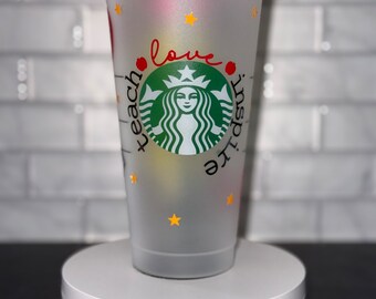 Teacher Cold Cup, Teacher appreciation gift, Reusable, Tumbler, personalize, Student Gift, Teach, Love, Inspire
