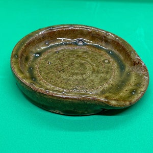 Handmade Brown Spoon rest – Wheel Thrown Pottery – Functional Ceramic