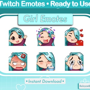 Blue Girl Emotes