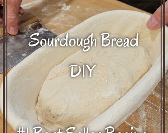 Sourdough Bread Recipe DIY Tutorial digital download for beginner gift Best seller Sourdough recipe DIY download Sourdough recipe gift