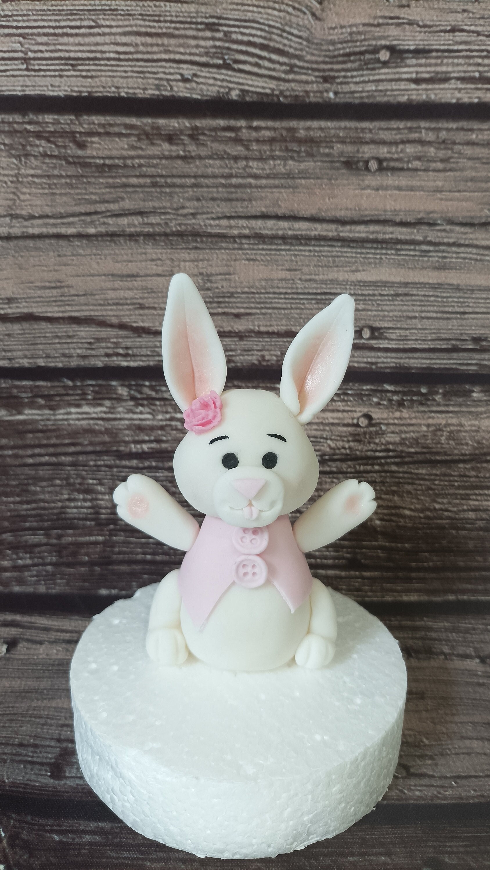 Cake topper lapin en bois à personnaliser avec le prénom et l'âge