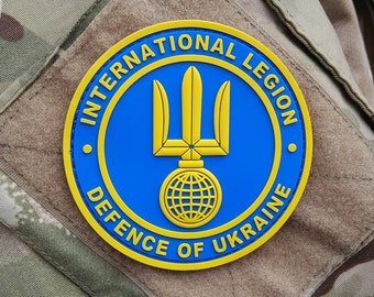 Oekraïense internationale ondersteuning Legioen moreel blauwe 3D PVC-patch