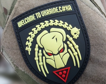 Welcome to Ukraine Predator Morale 3D PVC Patch - Military Chevron Armed Forces Ukrainian Support Unit