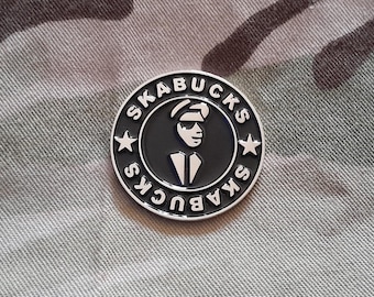 Skabucks Enamel Pin - Two Tone Skinhead Reggae Ska Trojan Anti Racism