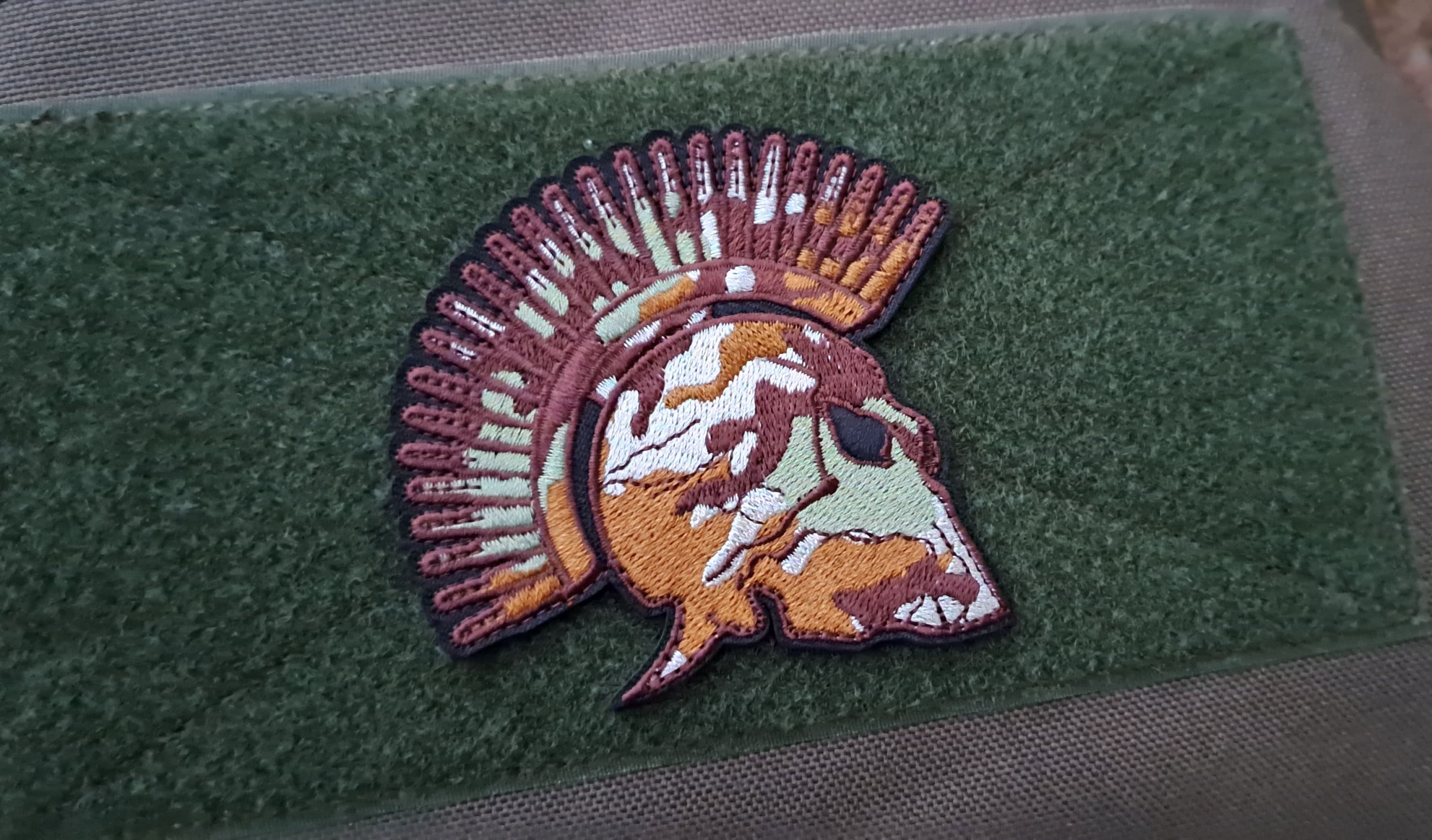 90004 - Leather Hat Patches - SPARTANS MASCOT (HAT PATCHES) – Willow Crate