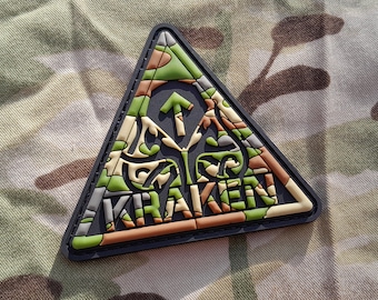 Kraken Ukrainian Special Unit Camouflage 3D PVC Patch - Ukraine Forces Morale Support Cthulhu Rising