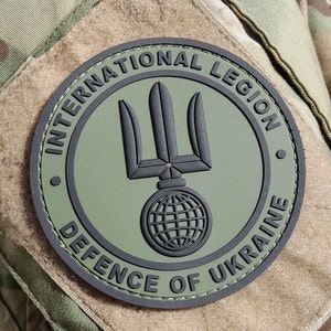 International Support Legion Morale Black/Green 3D PVC Patch - Ukrainian Foreign Solidarity Ukraine