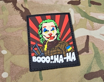 Joker Ukrainian Soldier Morale PVC Patch - Why So Serious Ukraine Support