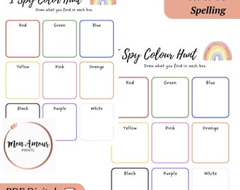 Colour Scavenger Hunt | Nature Colour Hunt | Forest School Game | Outdoor Learning | Early Years Education | DIGITAL DOWNLOAD