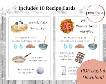 Christmas Mud Kitchen Recipes | Winter Mud Kitchen Cards |  Potion Cards | Forest School | Loose Parts | Outdoor Play | DIGITAL DOWNLOAD