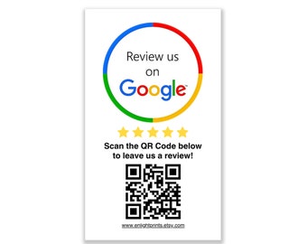 Custom Google Review Card,  Google Review Sign, Google Review Card Template, (Digital Download) | Ready Within 12Hr