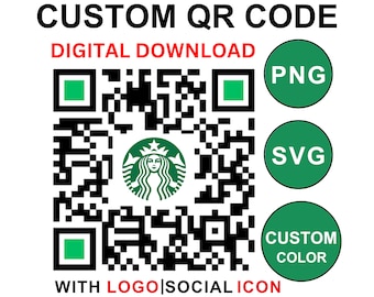 Custom QR Code, Logo QR Code, Website QR Code, Social Media Qr Code, Instagram qr Code, Rsvp| Never Expires | Ready Within 12 Hours