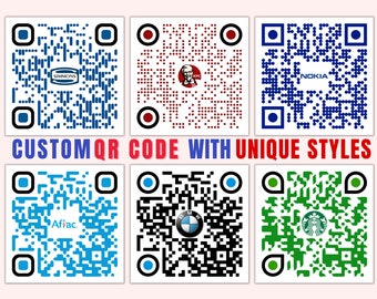 Custom QR Code, QR Code with Logo (Digital png, svg, pdf)