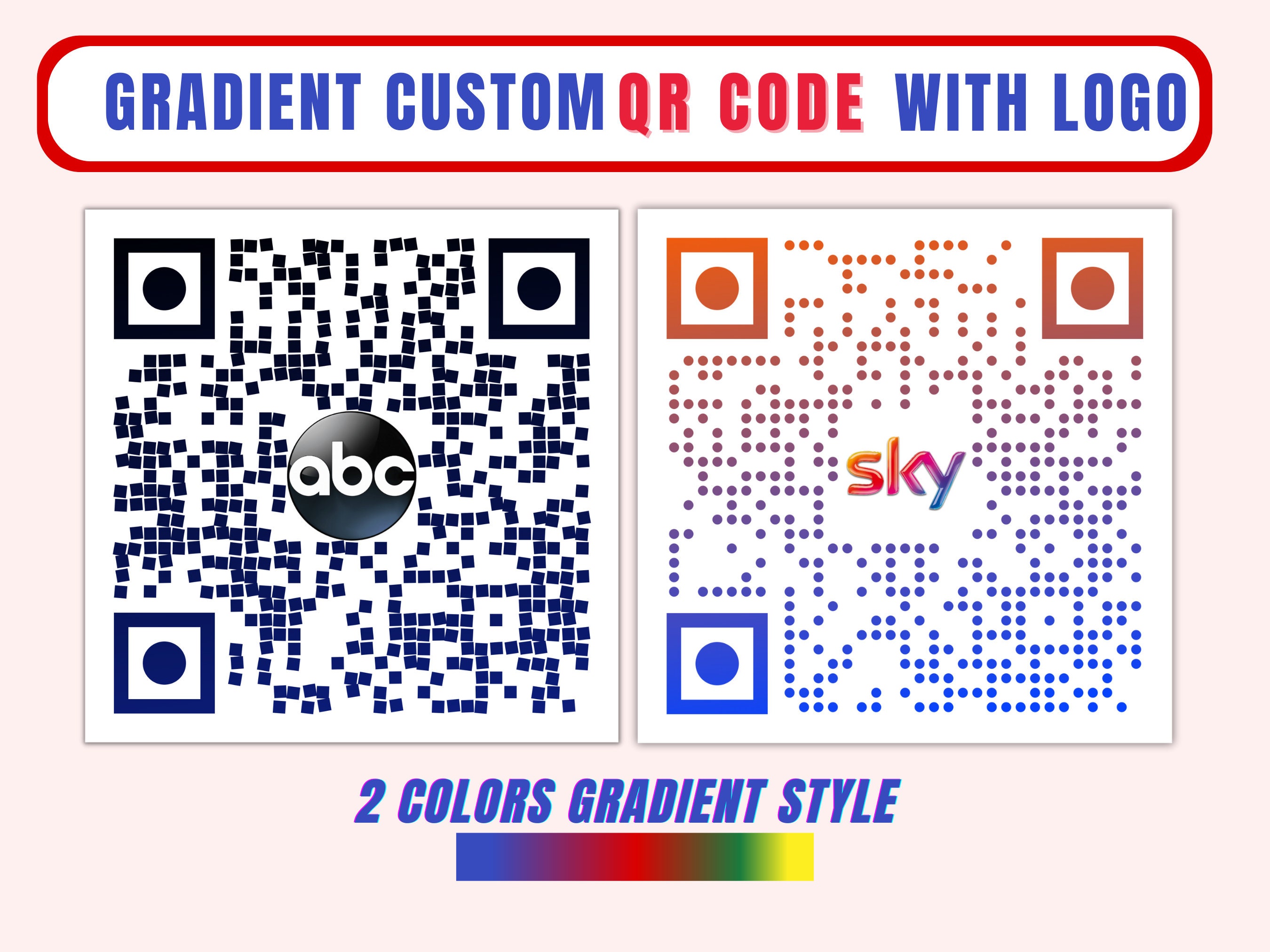 Custom QR Code, QR Code with Logo, Design Qr code for link (Digital)