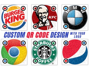 Custom QR Code, Qr Code with Logo (PNG, SVG)