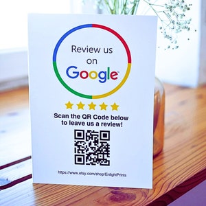 Google レビュー カード | Google レビュー QR コード カード | Google レビュー サイン | Google 名刺 | デジタル Google レビュー カード テンプレート