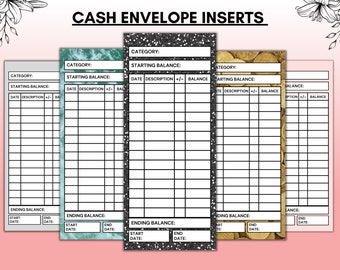 Cash Envelope Inserts, Budget & Expense Tracker (Digital Download)