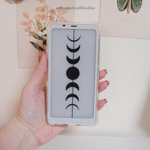 Moon Phases Boox Palma Wallpaper | E-Reader Background | Boho Bohemian Hippie
