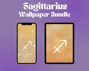 Sagittarius Lockscreen Digital Download | Zodiac Symbols | INSTANT Downloadable Background | iPhone and iPad Wallpaper Bundle | Custom IOS