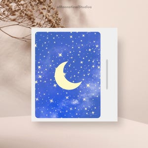 Celestial Moon Boox Color Go 7 Wallpaper | e-ink Lock Screen Background