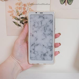 Marble Boox Palma Wallpaper | E-Reader Background | Simplistic Monochrome Aesthetic