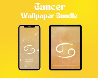 Cancer Lockscreen Digital Download | Zodiac Symbols | INSTANT Downloadable Background | iPhone and iPad Wallpaper Bundle | Custom IOS