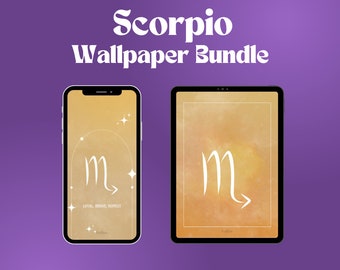 Scorpio Lockscreen Digital Download | Zodiac Symbols | INSTANT Downloadable Background | iPhone and iPad Wallpaper Bundle | Custom IOS