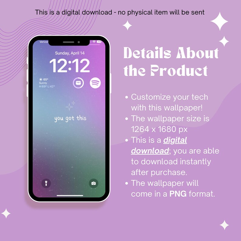 Positive Saying Lock Screen | Chic Aesthetic Background | You Got This ...