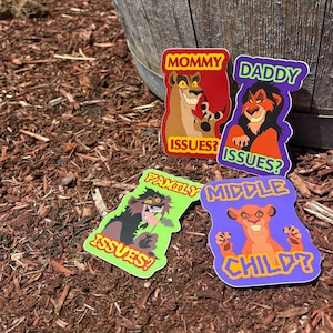 Furry 2000s TLK Lion King 2 Parody “Got Issues?” Stickers