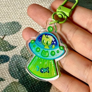 Alien Kitty - Acrylic Charm
